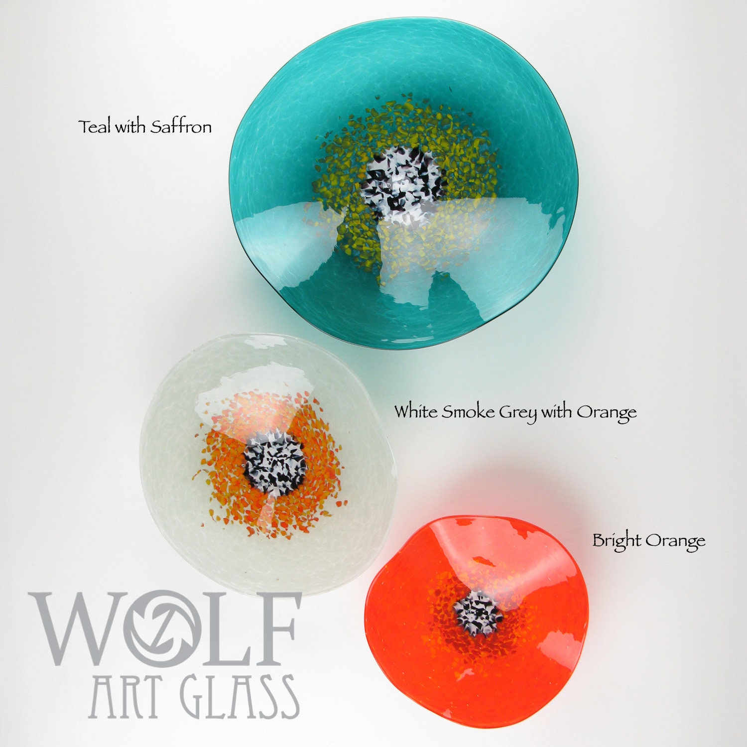 Blown Glass Wall Art Poppy Flower Teal Turquoise with Saffron Etsy