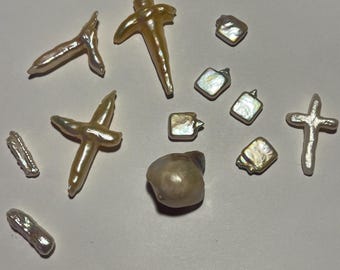 12 pc misc. freshwater pearl assortment bag