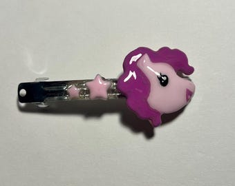 Pinkie pie star hair clip ( mlp inspired) (single clip)