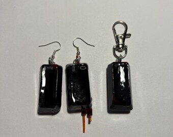 Bloody tech earrings & keychain bundle