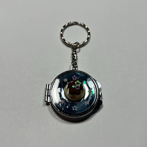 Mini flan / pudding mini mirror keychain