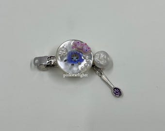 Purple jelly kitty hair clip   (single)