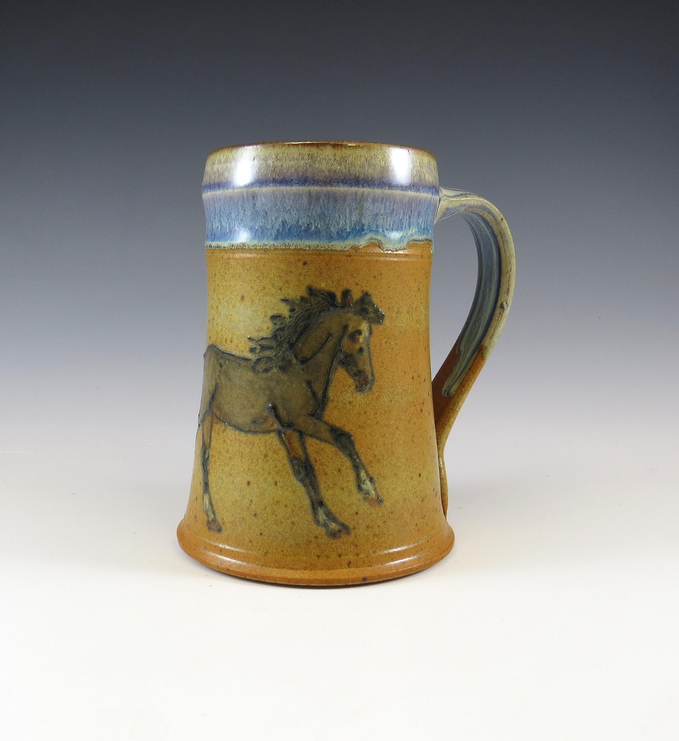 yuur様 Cantering Black Horse Tall Mug - Etsy Australia