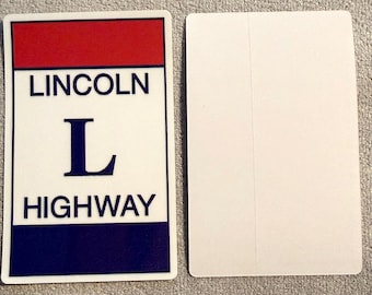 Lincoln Highway Sign Vinyl Sticker
