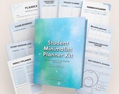 Student Planner, Printable, Digital, Canva, Academic, Planners, Minimalist, Toolbox, Tracker, Neurodivergent, Self-Care ebook, Adhd friendly