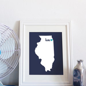 Chicago es mi página de Inicio / / impresión de 8 x 10 Digital Illinois