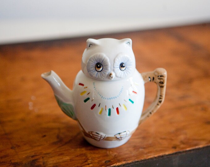 1950s Porcelain Vintage Owl Teapot Etsy