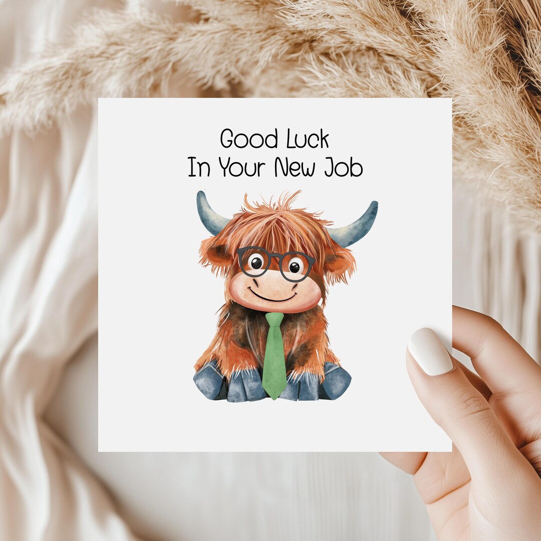 Good Luck in Your New Job Card - Etsy UK