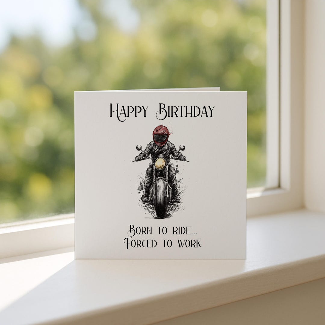 Birthday My Rider Funny Biker Birthday Card – Born to Ride Motorbike Dad Husband Gift - Etsy