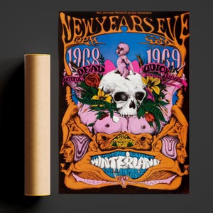 Grateful Dead Poster Print | Vintage Poster Print | Grateful Dead Wall Art | High Quality Poster | Cool Poster Gift | All Sizes