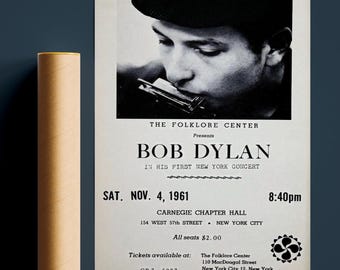 ボブ・ディランのポスター：ヴィンテージの白黒ミュージック