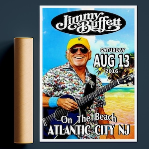 Jimmy Buffett Poster Print | Vintage Concert Poster Print | Jimmy Buffett Wall Art | High Quality Poster | Vintage Poster Gift | All Sizes