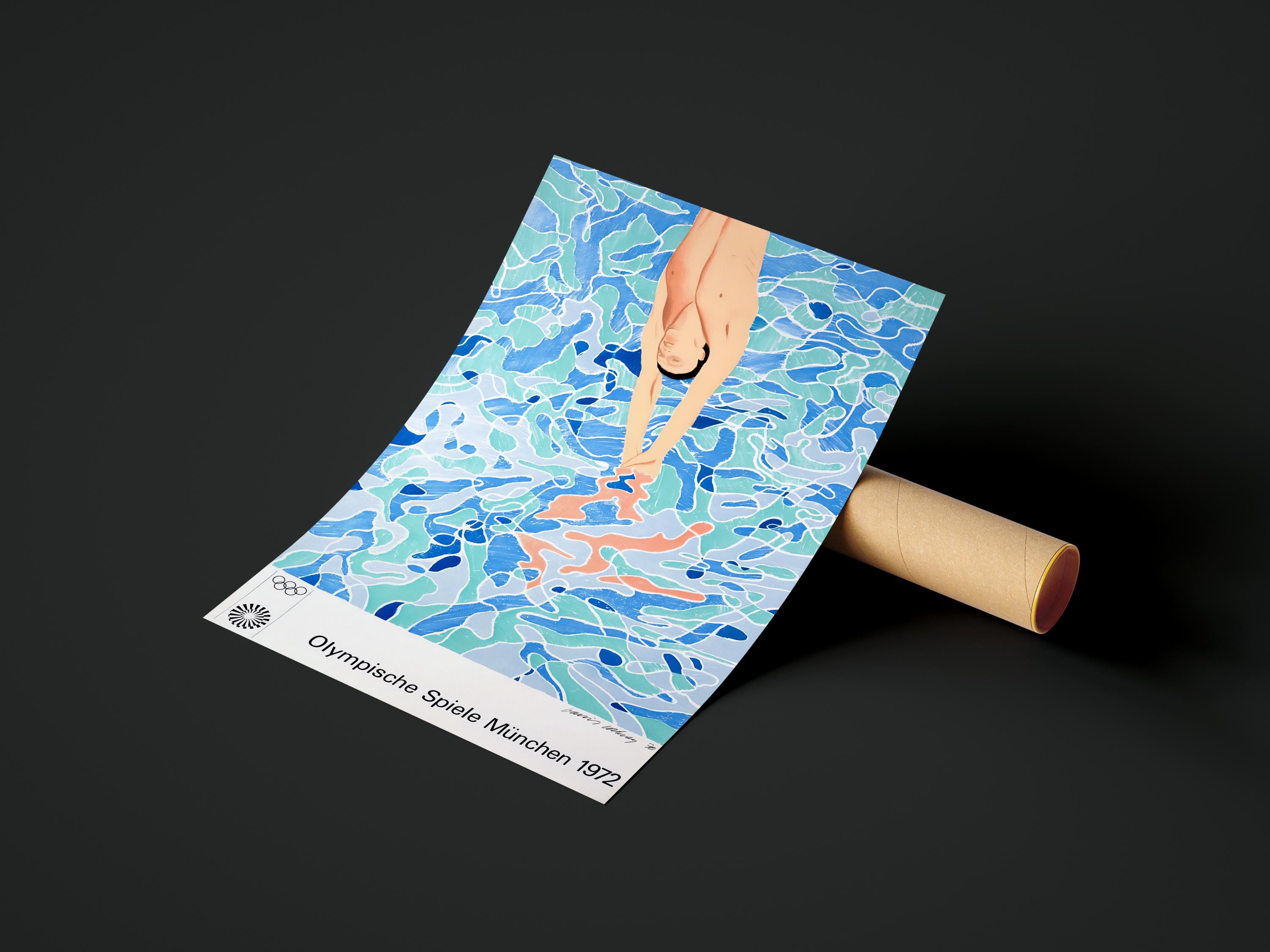 Swimming Pool Splash Poster | David Hockney Poster | 1972 Vintage Pop ...