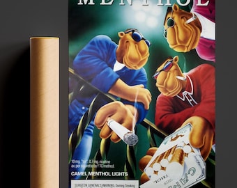 Póster de cigarrillos de camello / Impresión de póster de camello / Póster de camello para regalo / Arte mural de camello / Todos los tamaños