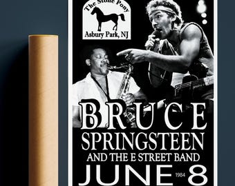 Bruce Springsteen Poster Print | Vintage Concert Poster Print | Springsteen Wall Art | High Quality Poster | Cool Poster Gift | All Sizes