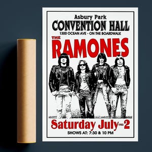 The Ramones Poster Print | 1983 Vintage Concert Poster Print | Ramones Wall Art | High Quality Poster | Vintage Poster Gift | All Sizes