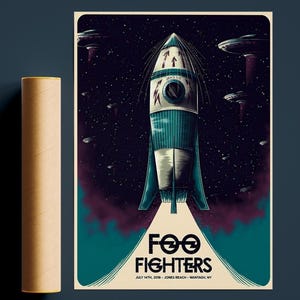 Foo Fighters High-Quality Wall Art Poster | Rock Band Print | Gift for Music Lovers | Multiple Sizes