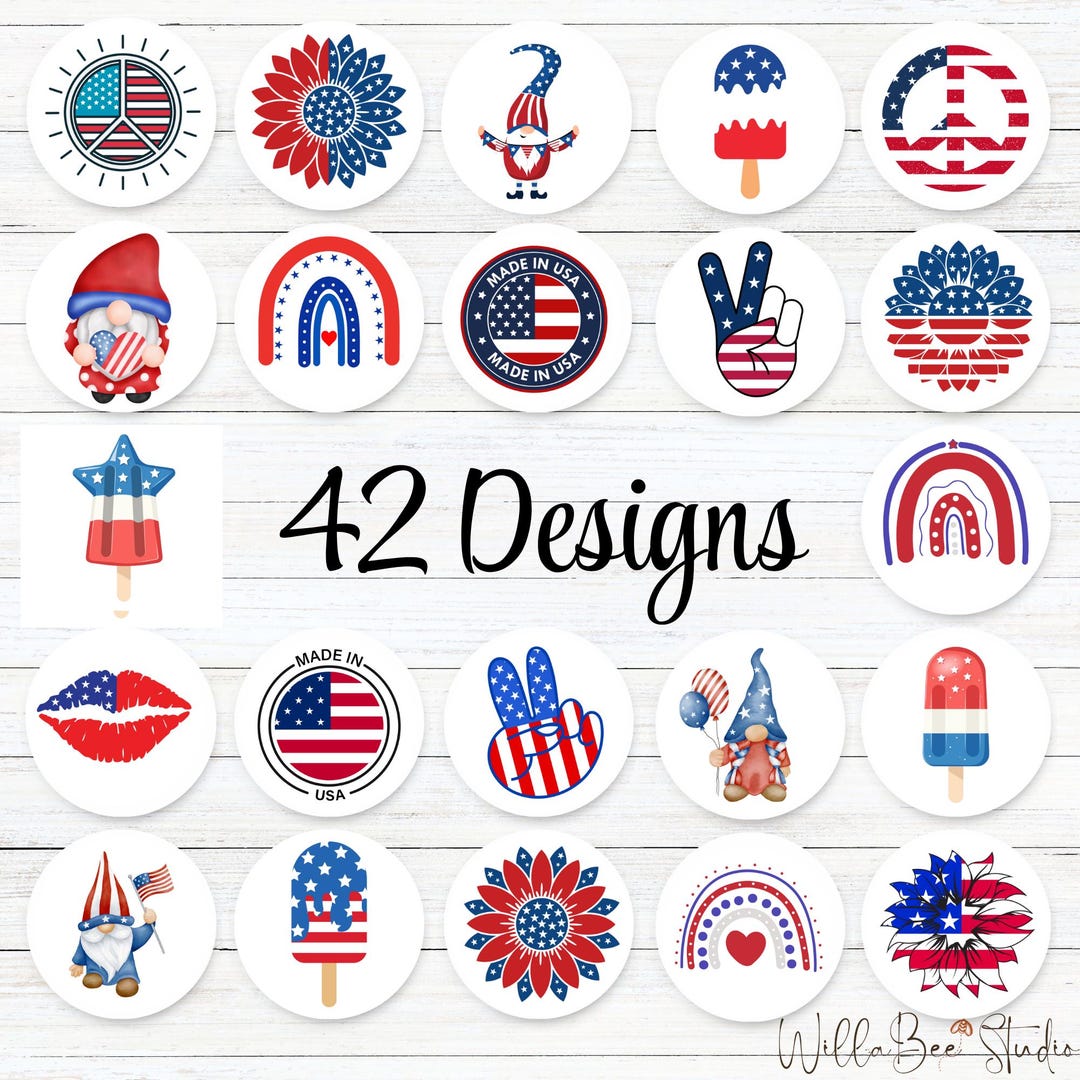 Red Usmail Stickers USA Stickers | Red White & Blue USA Stickers | 4th of July Stickers ...