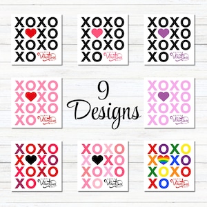 Adesivos Xs e Os Dia dos Namorados | Etiqueta Dia dos Namorados | Adesivo Minimalista Dia dos Namorados | Adesivo XOXO Dia dos Namorados | Carta Bloco Dia dos Namorados