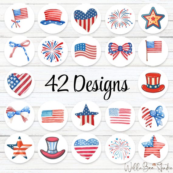USA Stickers | Red White & Blue USA Stickers | 4th of July Stickers | Memorial Day Stickers | Labor Day Stickers | Patriotic Stickers