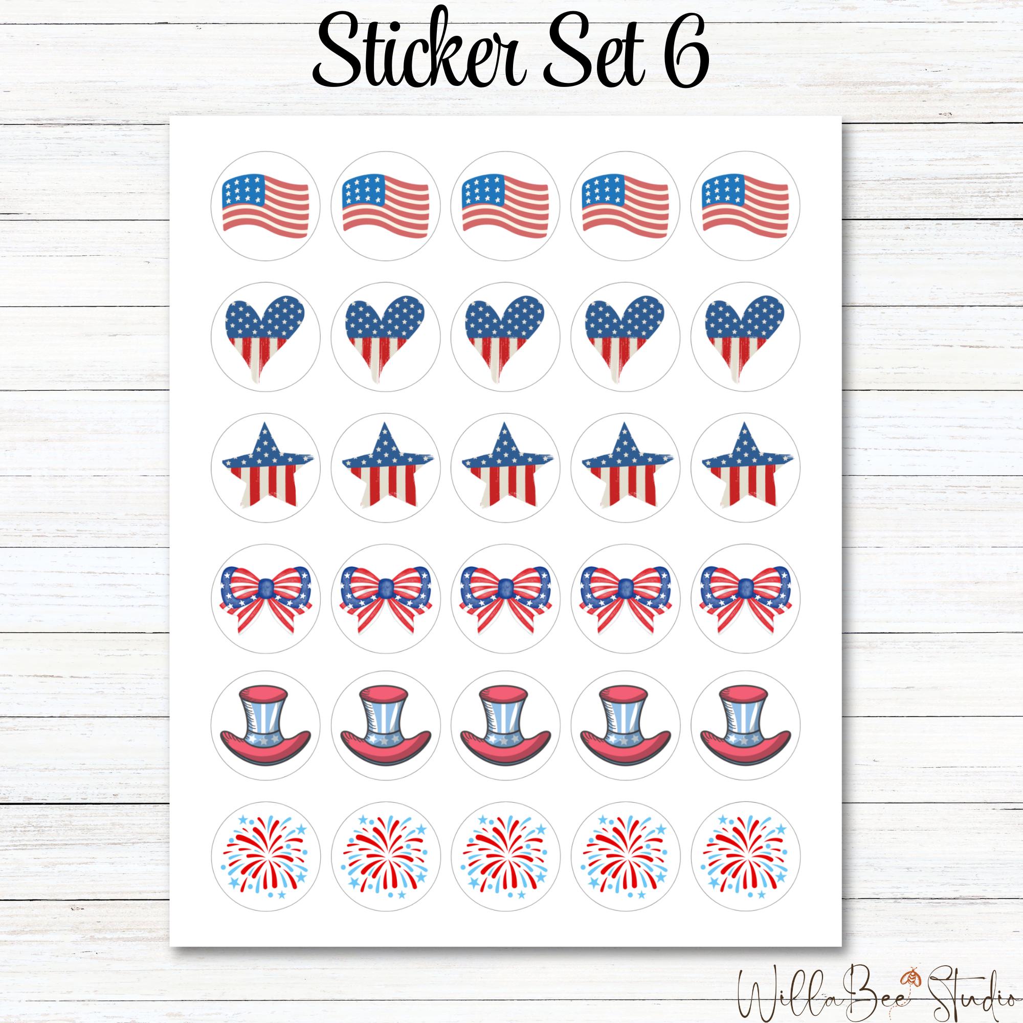 Red Usmail Stickers USA Stickers | Red White & Blue USA Stickers | 4th of July Stickers ...