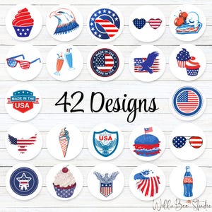Stickers VS | Rood-witte en blauwe VS-stickers | Stickers 4 juli | Stickers herdenkingsdag | Stickers Dag van de Arbeid | Patriottische stickers