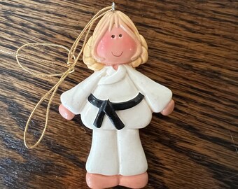 Karate Girl Personalized Christmas Ornament/ Sports/Karate/Black Belt / Martial Arts