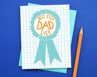 Best STEPDAD ever, Happy Father's Day, Father's Day Card, #1 Step Dad, Stepfather, Greeting Card, Stationery, World's Best Step Dad