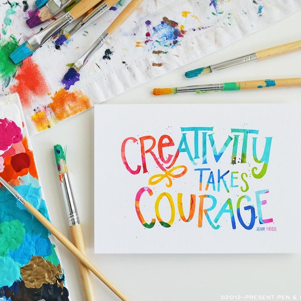 Creativity takes Courage, Live a Creative Life, Creativity, Makers gonna make, Music, Sewing, Photography, Art, Yarn,  Art, Teacher gift
