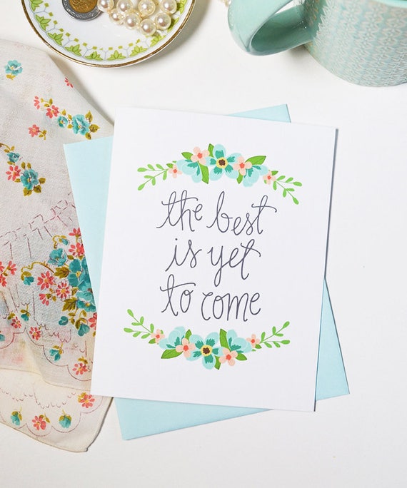 Le Meilleur Est Encore A Venir Carte De Vœux Fiancailles Etsy