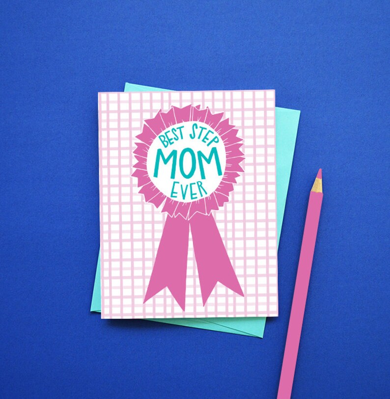 Best STEPMOM ever, Happy Mother's Day, Mother's Day Card, 1 Step Mom, Stepmother, Greeting Card, Stationery, World's Best Step Mom image 1