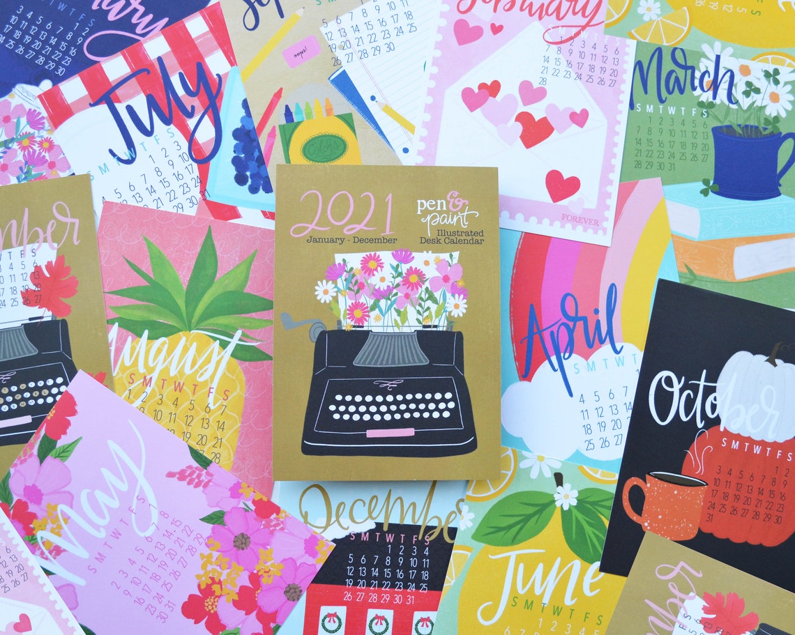 2021 calendar REFILL only DOUBLE Sided 5x7 Mini Calendar | Etsy