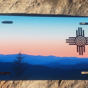 Zia License Plate, Mountain License Plate, New Mexico License Plate, Sunrise