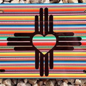 Zia License Plate, Serape Print, Southwest License Plate, New Mexico License Plate