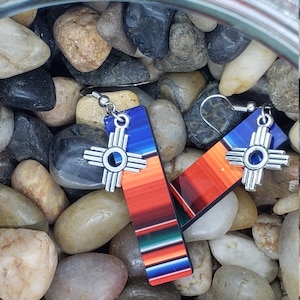 Zia Earrings, Santa Fe Style, Serape Earrings, Bestsellers, New Mexico, Southwest Jewelry, Silver, Southwestern Jewelry, Favorite Jewelry