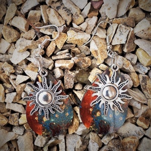 Sun Earrings, Patena Print, Sun Shine Earrings