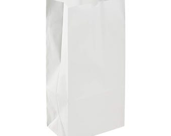 Paquete de 500 bolsas de papel blanco de 4 libras