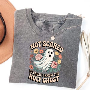 Comfort Colors® Holy Ghost Shirt, Floral Ghost Tee, Christian T-Shirt, Halloween Gift, Christian Gifts, Religious Shirt, Halloween 2025