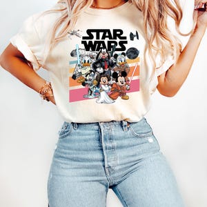 Vintage Disney Star Wars Mickey and Friends Shirt, Retro Star Wars Mickey Shirt, Disneyland Trip Shirt, Mickey Jedi Star Wars Star Tours