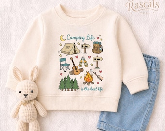 Camping Life Toddler Sweatshirt — Cute Summer Outdoor Kids Shirt, Youth Camping Hoodie, Kids Nature Gift