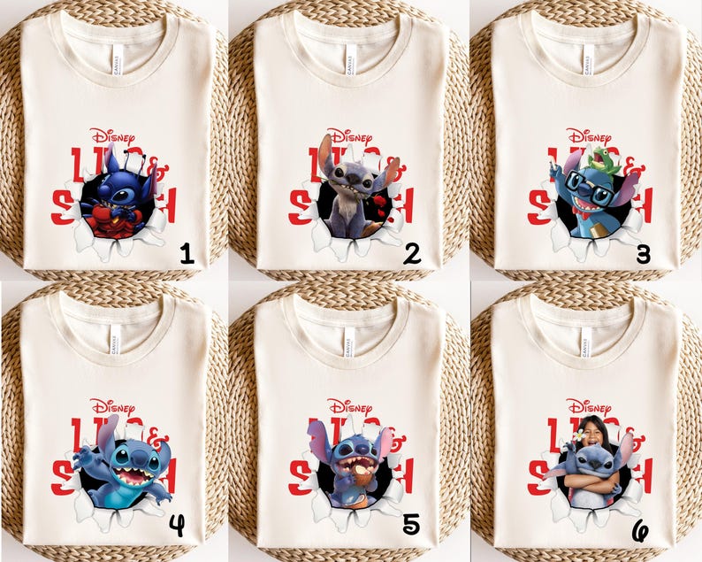 Camiseta personalizada de Stitch de Disney, camiseta de la película Lilo y Stitch de Disney, sudadera de verano de Stitch de Disney, camiseta de Disneyland, camiseta de viaje familiar de Disney imagen 2