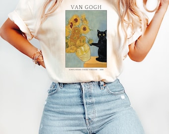 Van Gogh Sunflowers Shirt, Masterpiece Art T-shirt, Classical Art T-shirt, Art Teacher, Art Lover, Van Gogh Fan, Famous Art Shirt