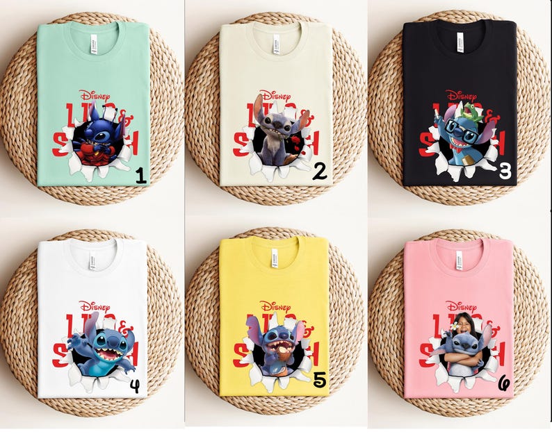 Camiseta personalizada de Stitch de Disney, camiseta de la película Lilo y Stitch de Disney, sudadera de verano de Stitch de Disney, camiseta de Disneyland, camiseta de viaje familiar de Disney imagen 1