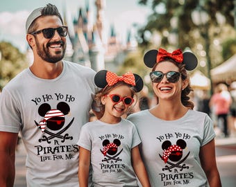 Yo Ho Yo Ho A Pirate's Life For Me, Disney Pirates of, Caribbean T-Shirt, Mickey and Minnie Disney Cruise T-Shirt, Disney Pirate Cruise
