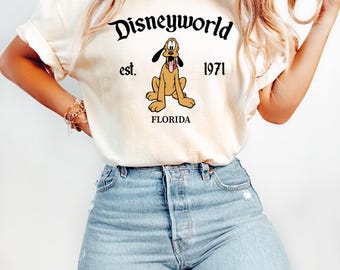 Disneyworld Pluto Shirt, Pluto Shirt, Disney Vacation Shirt, Disneyland Shirt, Disney Character Shirt, Pluto Face Shirt, Cute Disney Shirt