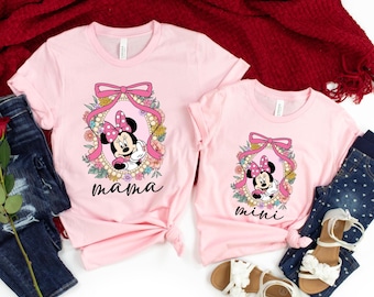 Minnie Mama & Mini Shirt, Disney Mom and Daughter Matching Shirts, Disney Mother's Day Shirt, Disneyland Family Vacation Sweatshirt