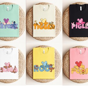 Winnie the Pooh Friends Custom Shirt, Pooh Bear and Friends T-shirt, The Pooh, Piglet, Eeeyore, Tigger Shirt, Winnie The Pooh Birthday Shirt