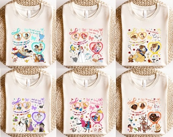 Disney Custom Princess Shirt, Disney Princess Shirt, Cinderella Sweatshirt, Retro Coquette Disney Princess Tee, Disney Girls Trip T-Shirt