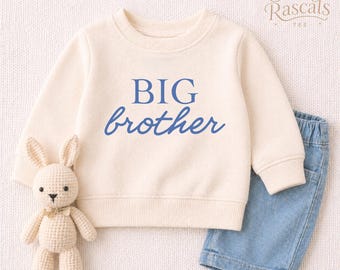 Big Brother Toddler Sweater, Big Sister Youth Shirt, Cute Announcement Big Sister Tee, Big Bro Hoodie Gift