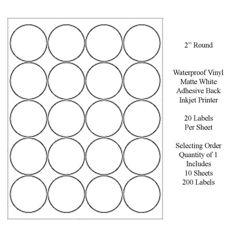 Blank Label Sheets Free Shipping Waterproof Labels Vinyl | Etsy